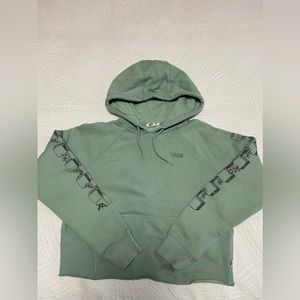 VANS cropped sweatshirt XS in green: good condition